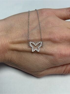 Suzy Levian Sterling Silver White CZ Butterfly Bracelet NWT
